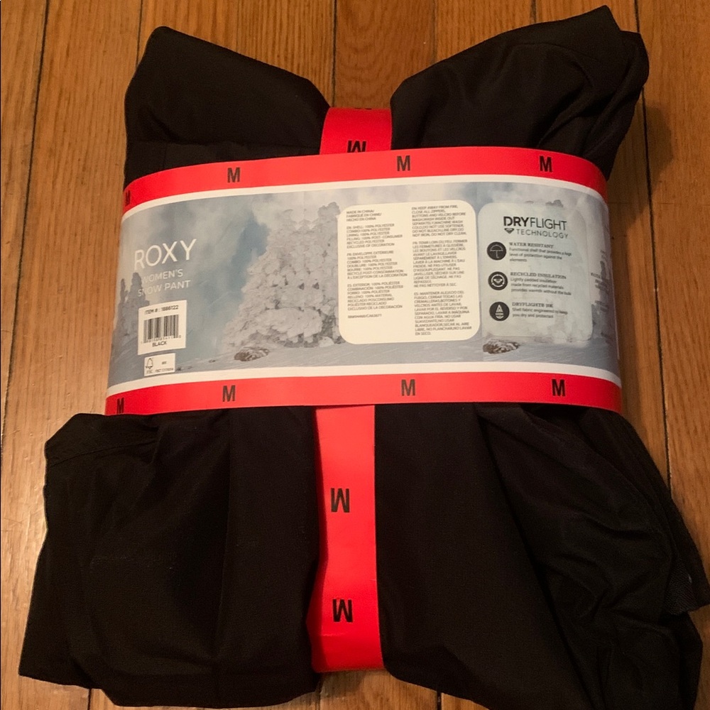 NWT Roxy Black Snow Pants (medium) - Picture 8 of 8